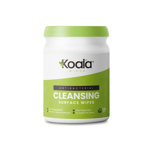 Koala Antibacterial Cleansing Wipes 130 sheets biodegradable natural surface and hand wipes