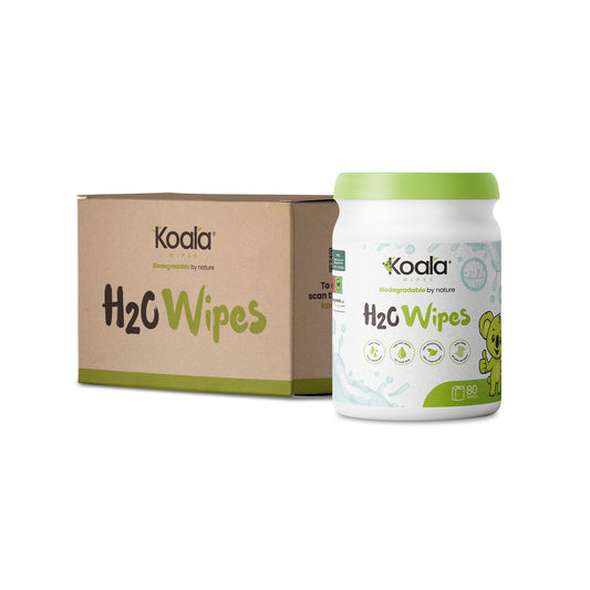 80 Sheets H2O Biodegradable Water Body Wipes
